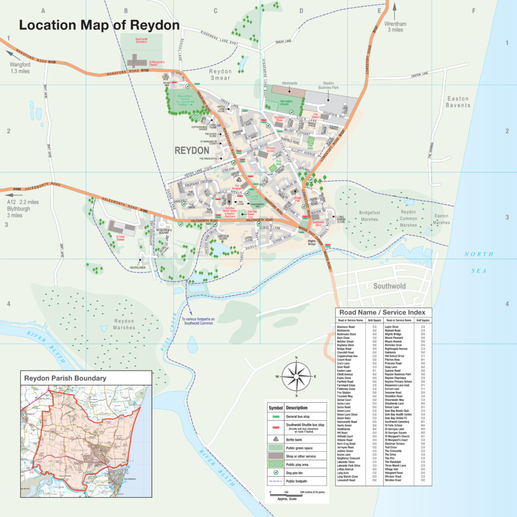 Reydon Location Map