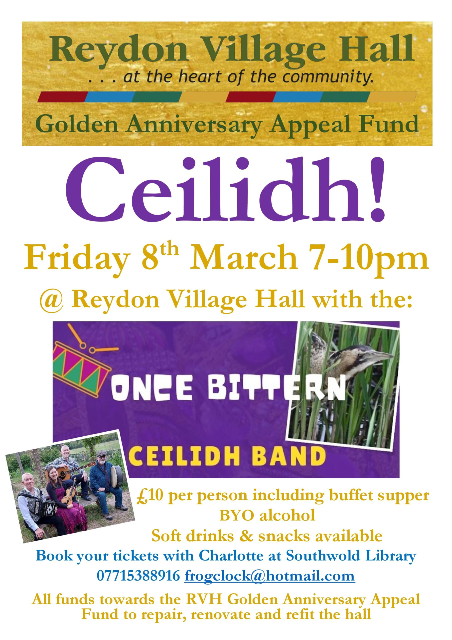 Reydon Village Hall Golden Anniversary Appeal Fund Ceilidh!